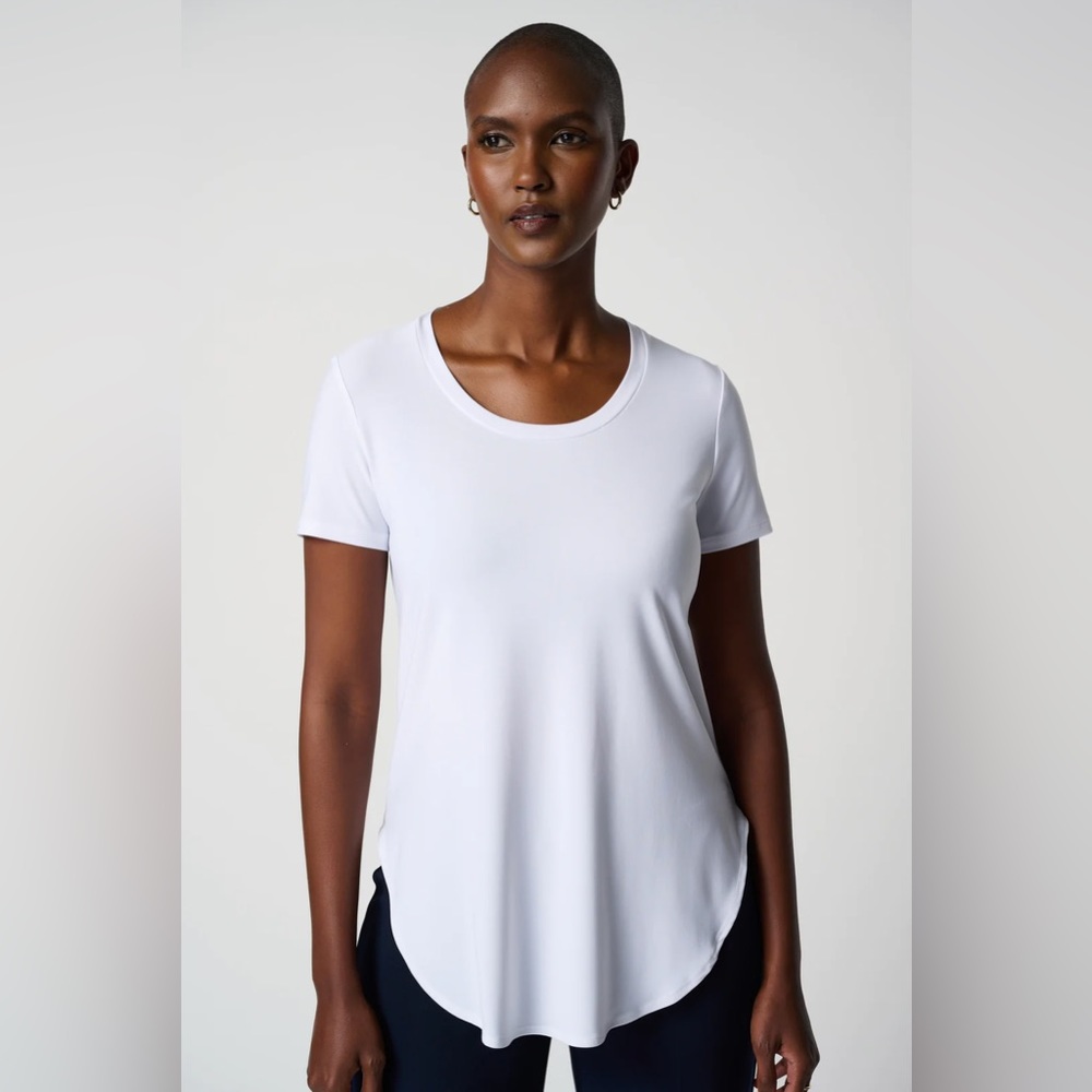 Joseph Ribkoff White T Shirt size 4